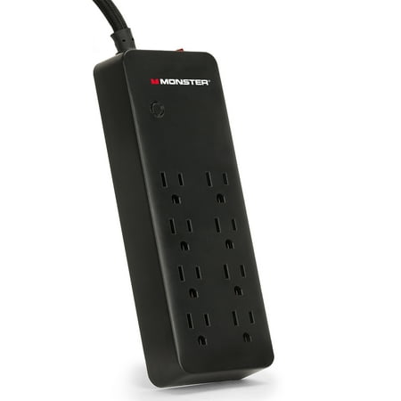 Monster 2000J Surge Protector 8 Grounded AC Outlets with 6’ Nylon Braided Extension Cord