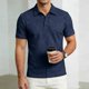 thumbnail image 4 of Mens Casual Manga Corta Botón Abajo Camisas de Color Sólido Turndown Cuello Blusa, Suelto Ajuste Superior para el Verano, 4 of 6