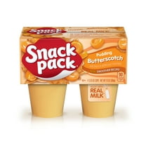 Snack Pack Butterscotch Pudding, 3.25 oz Pudding Cups, 4 Count