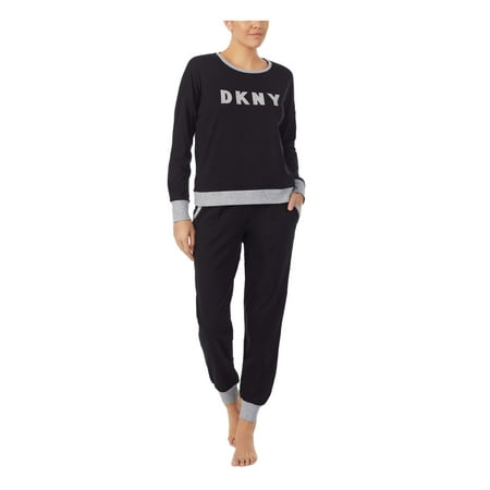 

DKNY Sets Navy Elastic Band Heather Long Sleeve Scoop Neck Cuffed Everyday Size L