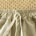 thumbnail image 4 of UACY Shorts for Girls Cotton Bermuda Shorts with Pockets Elastic Waist Knee Length Casual Athletic Walking Shorts, 4 of 6