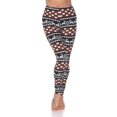 thumbnail image 1 of Leggings Imprimés pour Femmes , Marron & Blanc - Taille Unique, 1 of 1
