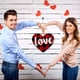 thumbnail image 1 of Decoración colgante de corazón de madera para San Valentín | Letrero de pared con impresión de madera para interiores | Material de madera duradero y reutilizable | Adorno romántico para puerta, 1 of 5