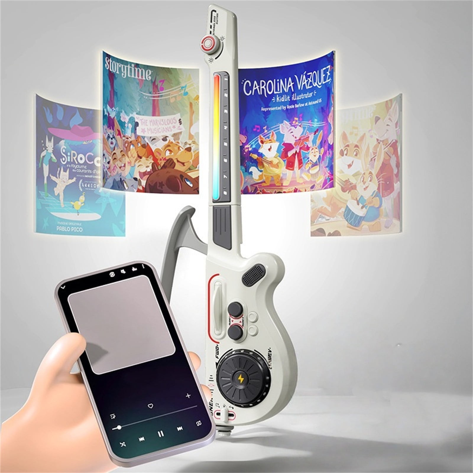 2026 Bluetooth Air Guitar Toy, Wireless DJ Music Controller for Beginners, Portable No-String Instrument, Easter Gift for Teens, Birthday Present, Travel Gadget, Home Party Music Lover