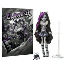 Monster High Doll with Posters, Clawdeen Wolf in Black and White