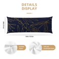 thumbnail image 2 of Balery Copper-Gold Gloss Outline Flower Funda Protectora para Almohada Corporal de Algodón Hipoalergénico con Cierre(55 x 21 pulgadas), Almohadas No Incluidas, 2 of 4
