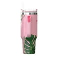 thumbnail image 3 of Outdoors Professional 40-Oz. Stainless Steel Double-Walled Insulated Tumbler with Straw (Tropical Pink), OUTD9249, 3 of 12