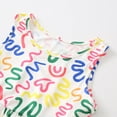 thumbnail image 5 of Fdqin Girls Dresses 3Pcs Floral Print Swing Sundress Sleeveless Cute Summer Midi Dresses Casual Kids Tank Dresses Red Colorful Green 11-12 Years, 5 of 7