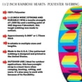 thumbnail image 4 of Country Brook Design - Rainbow Hearts Polyester Webbing (1 1/2 Inch, 10 Yards), 4 of 7