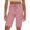 Pink, variant on GigrtiJin Cargo Shorts for Womens Elastic High Waisted Drawstring Shorts Solid Color Hiking Outdoor Shorts with Pockets