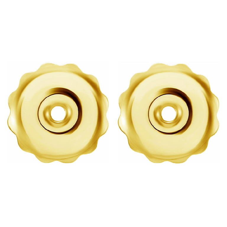 Earrings backs replacements 14K Gold Threaded Posts 0.034-Screw backs –  Glitz Design