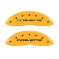 thumbnail image 4 of MGP 4 Caliper Covers Engraved Front & Rear C6/Corvette Yellow finish black ch Fits select: 2010-2013 CHEVROLET CORVETTE GRAND SPORT, 2006-2009 CHEVROLET CORVETTE Z06, 4 of 6