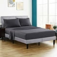 thumbnail image 5 of Unbranded 4 Piece Brushed Microfiber Bed sheet Set Wrinkle, Fade, Stain Resistant Dark Grey Full, 5 of 5