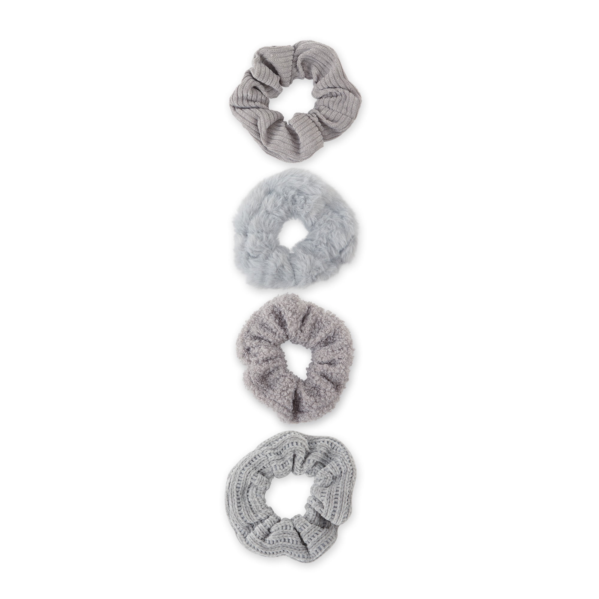 Hadley Wren Scrunchie 4-Piece Set, Gray