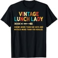 thumbnail image 2 of 100% Cotton Vintage Lunch Lady Definition Noun School Lunch Ladies Gifts T-Shirt, 2 of 5