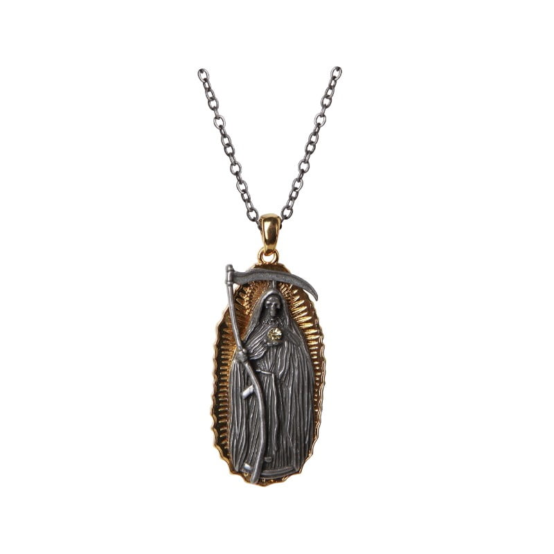 Details about   Santa Muerte Our Lady of Holy Death Pendant 30" Bead Fashion Necklace 