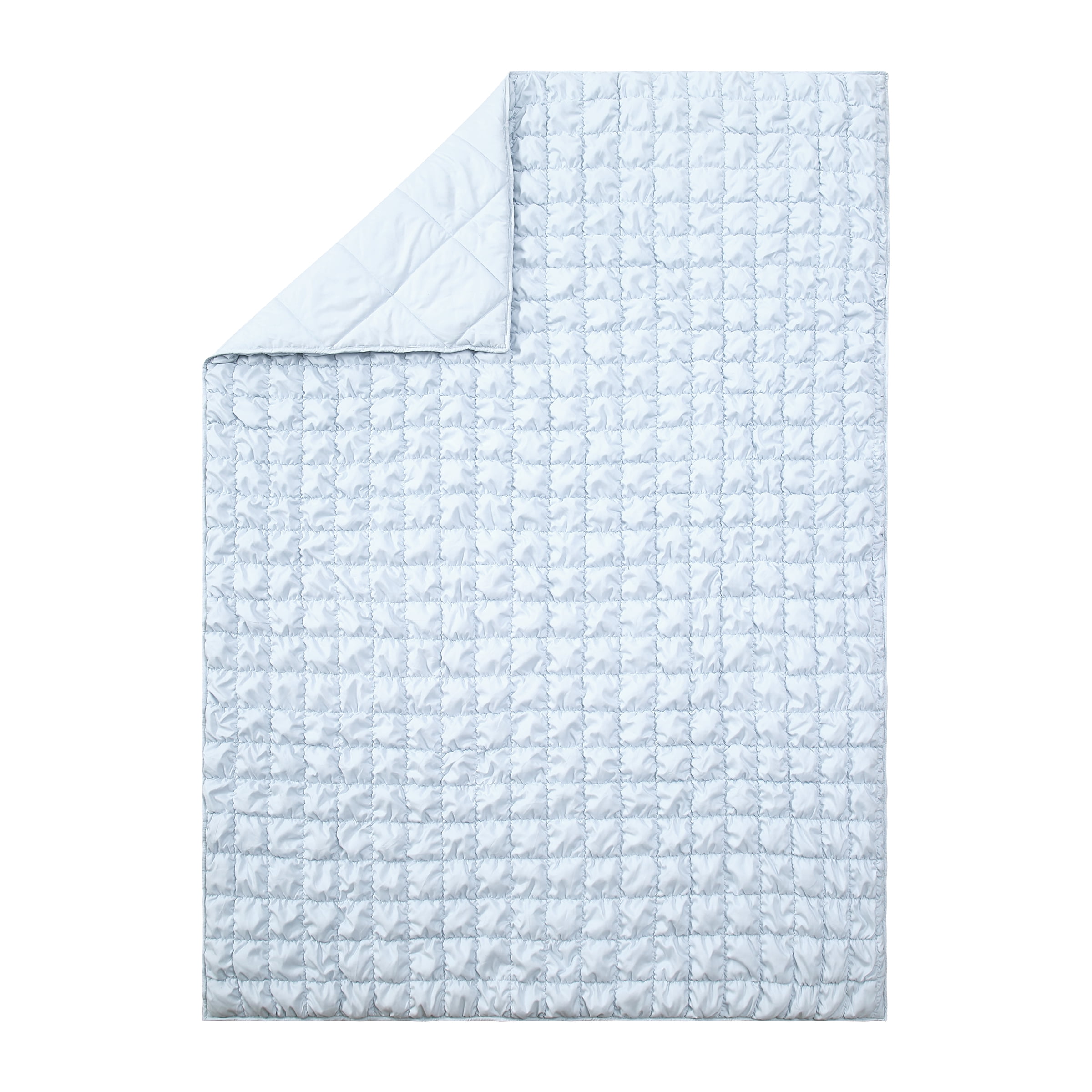 Urban Playground Kids and Teens Dreamy Clouds Marshmallow Blue 2-Piece Solid Quilt Set, Twin/Twin XL