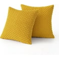 thumbnail image 6 of MIULEE Throw Pillow Covers Soft Corduroy Decorative Set of 2 Boho Striped Pillow Covers Pillowcases Farmhouse Home Decor for Couch Bed Sofa Living Room 18x18 Inch Mustard Yellow, 6 of 12