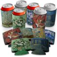 thumbnail image 3 of WIRESTER Neoprene Beer & Soda Can Cooler Sleeves Cover, Set of 6pcs, Water Lilies + Flower Garden + The Fox + Starry Night Over The Rhone + The Pink Peach Tree + Vase With Pink Roses Vincent Van Gogh, 3 of 3