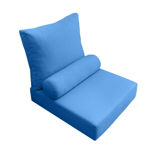 Knife Edge Small 23x24x6 Outdoor Deep Seat Back Rest Bolster Cushion Insert Slip Cover Set Ad102 Com Rest Bolster Cushion Insert Slip Cover, Cushion Inserts For Outdoor Furniture