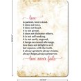 thumbnail image 2 of El amor es paciente, el amor es bondadoso. No tiene envidia. Letreros metálicos vintage para decoración del hogar, placa de metal para pared de 30 x 20 cm., 2 of 5