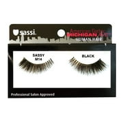 Sassi 804-M14 Michigan Ave 100% Human Hair Sassy Eyelashes, Black, 6 count