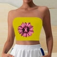 thumbnail image 2 of Alkepwun Breast Cancer Awareness Women's Strapless Bandeau Seamless Bra Non-Padded Wireless Tube Top, 2 of 4