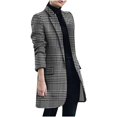 thumbnail image 2 of Puntoco Mujer Elegante Prendas De Vestir Exteriores Casual Solapa Cuello Tweed Abrigo Suelto Chaquetas Puntoco Puntoco-1734, 2 of 6