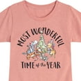 thumbnail image 3 of Disney Winnie The Pooh - Christmas Most Wonderful Time of the Year - Toddler & Youth Girls Short Sleeve T-Shirt, 3 of 5