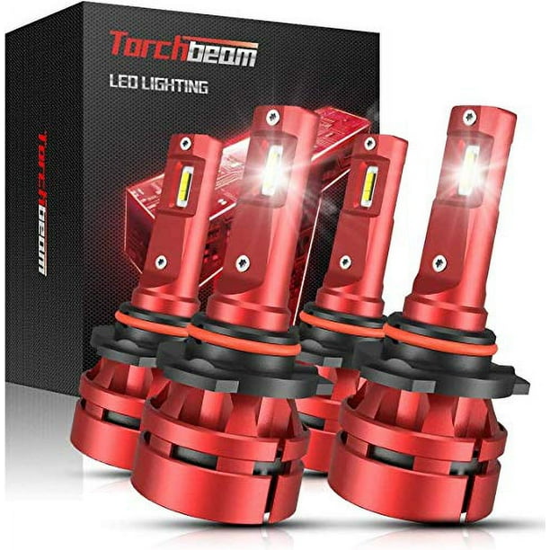 Torchbeam T2 9005 9006 LED Headlight Bulbs, 400% Brightness with Fan, 6500K  Cool White 9005 9006 LED Bulb, High Beam Low Beam, Plug-and-Play  Replacement Bulbs, 50,000+ Hour Lifespan, Pack 
