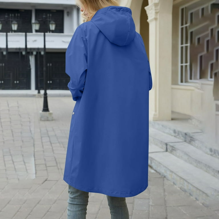 Rain Coat Women New Womens Ladies Plus Size Hooded Mac Lightweight