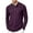 84#Purple, variant on Mens Waffle Knit Henley Shirt Long Sleeve Casual Loose Fit Pullover Top for Fall Winter Out Workwear Comfortable Stretch Light Brown 3XL