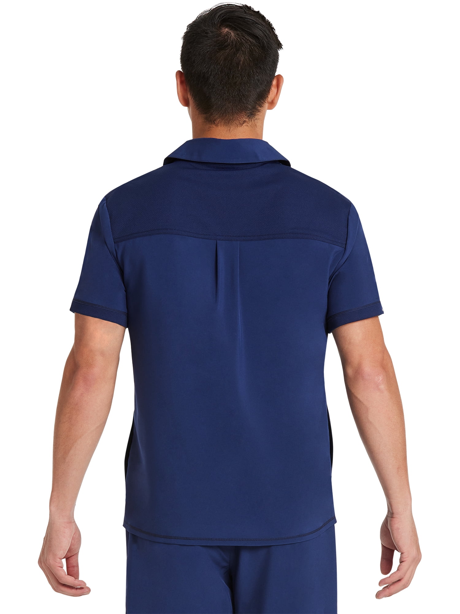 Scrubstar Men's Premium Performance Stretch Polo Scrub Top, Sizes XS-3XL