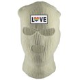 thumbnail image 1 of Gravity Threads Love Rainbow Heart 3-Hole Ski Mask - White, 1 of 2