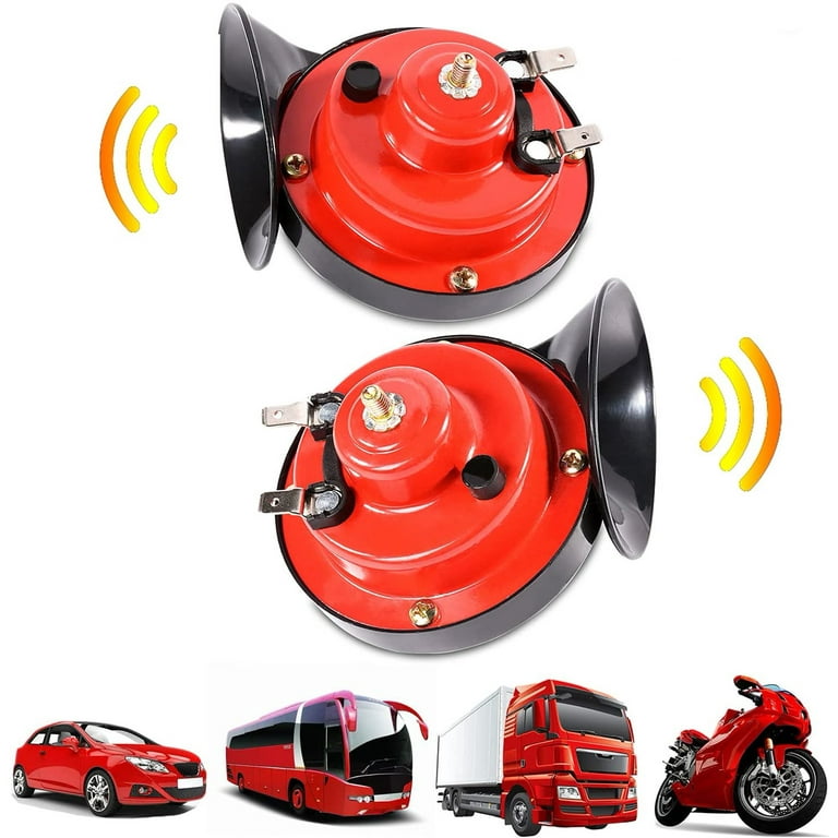 Air Electric Snail Horn, 12V 300DB Super Loud Train Horn Waterproof for  Trucks, Cars, Motorcycle, Bikes & Boats 2PCS