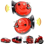 2PCS Electric Snail HornSuper Loud Train Air Horn,for Trucks, Cars, Motorcycle, Bikes & Boats