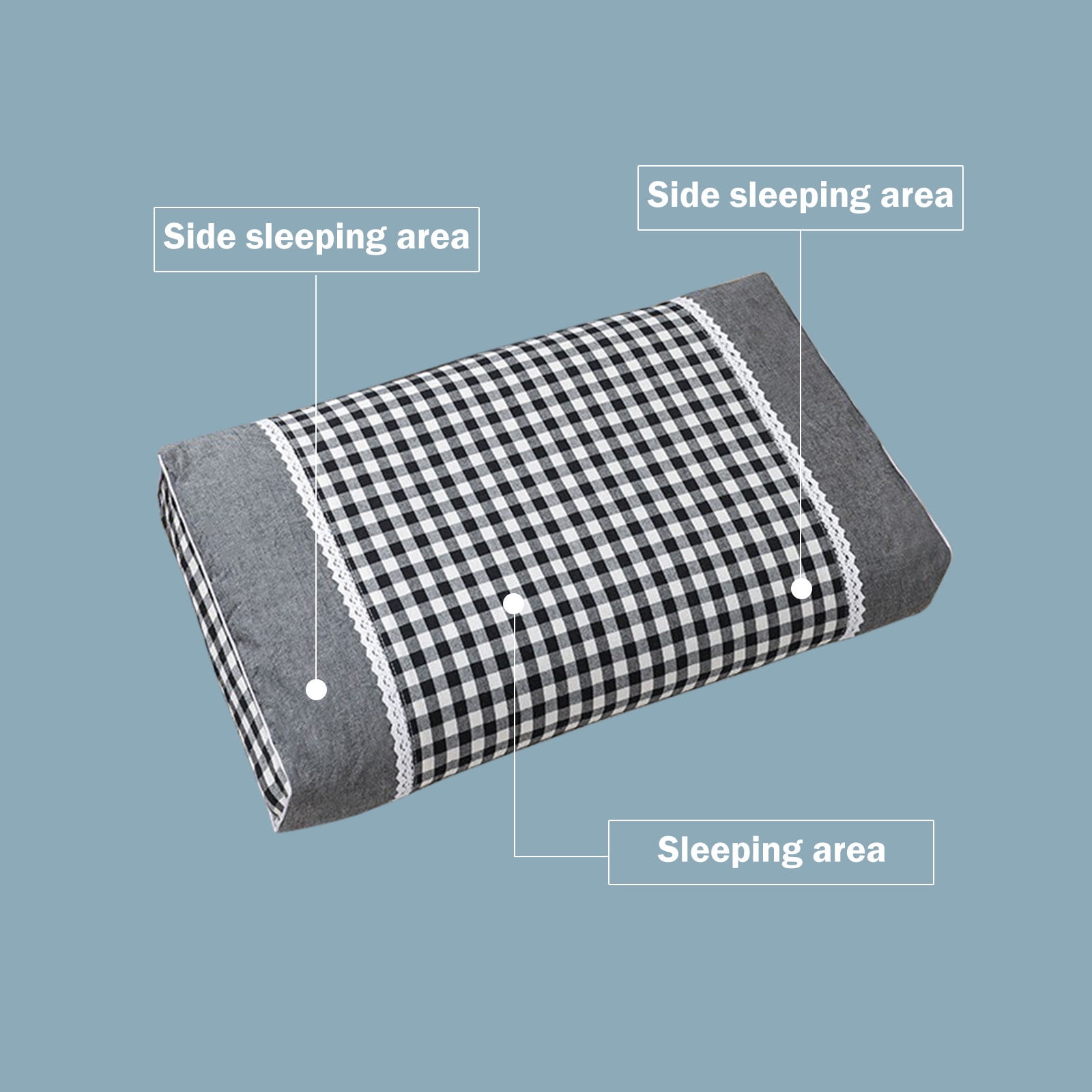 Nkmbld Soft Pillows for Good Sleeping Hotel Quality Fluffy Bed Pillow Adult Cervical Pillow Whole Buckwheat Pillow, King, Black