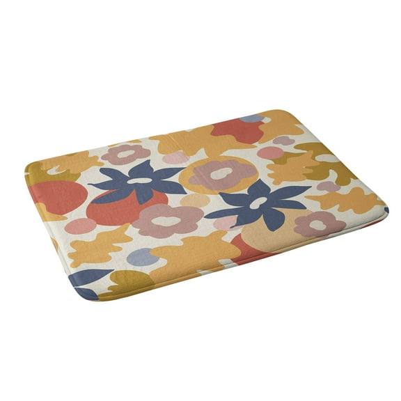 Society6 Viviana Gonzalez Flowers In Summer Bath Mat 34" x 21"