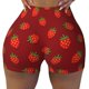 thumbnail image 2 of Fotbe Strawberry Shorts Sin Costuras – Shorts Deportivos de Cintura Alta para Mujer, Elásticos para Gimnasio, Yoga, Running o Ciclismo-Small, 2 of 8