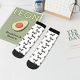 thumbnail image 5 of Salouo Dachshund Dog Puppy Pattern Unisex Middle Tube Socks,Middle-Finger Knee High Socks Over The Calf Tube Stocking Crew Stockings for Women and Men Tube Socks, 5 of 8