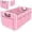 Pink, variant on Homeve Car Trunk Organizer, Car Storage, Reinforced Handles, Collapsible Multi-Compartment Car Organizers, Foldable and Waterproof, 600D Oxford Polyester, Suitable for Any Car, SUV, Mini-Van, Black