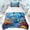 Blue Orange, variant on Erosebridal Teens Cartoon Sea Turtle Duvet Cover Set,Boys Girls Kawaii Coastal Ocean Animal Bedding Full,Ultra Soft Home Decor,3-Piece,No Comforter