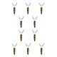 thumbnail image 1 of Qarigey Abalorio de columna hexagonal para mujer, hallazgos hechos a mano, regalos de aniversario, colgantes colgantes, abalorios de cristal, accesorios, Marrón 10piezas Qarigey CBP385142, 1 of 4