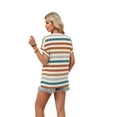 thumbnail image 5 of Ronuti Womens Tshirts Short Sleeve Fashion Shirts Summer Tops Fashion Womens Clothes Womens Striped Tshirt, 5 of 8