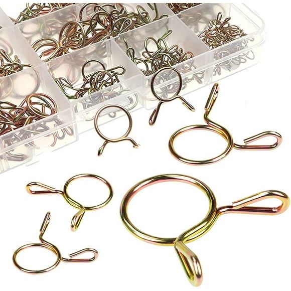 250 Pieces Hose Spring Clip, Steel Spring Hose Clamp, Commonly Used For Water Pipes, Pipes, Gas Pipes