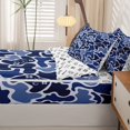 thumbnail image 5 of Homewish Camouflage Game Pad Zipper Queen Comforter Set with Fitted Sheet and 2 Pillowcases,Modern Esports Gamepad Zipper Bedding Set,Navy Blue,Gamepad Reversible,4pcs, 5 of 8