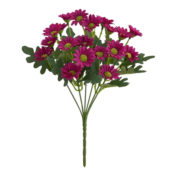 Huzdenx Single Stem Artificial Chamomile, Realistic Multi-Bloom Fake Flower for Vase Decor, Floral Ornament for Home, Office & Wedding, Multiple Colors Available