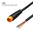 thumbnail image 1 of Black Optional Cable For Ebike Bafang Ebike Accessories Base Connector 2/3/4/5/6Pin Cable Waterproof Connector Display Pin 3, 1 of 1