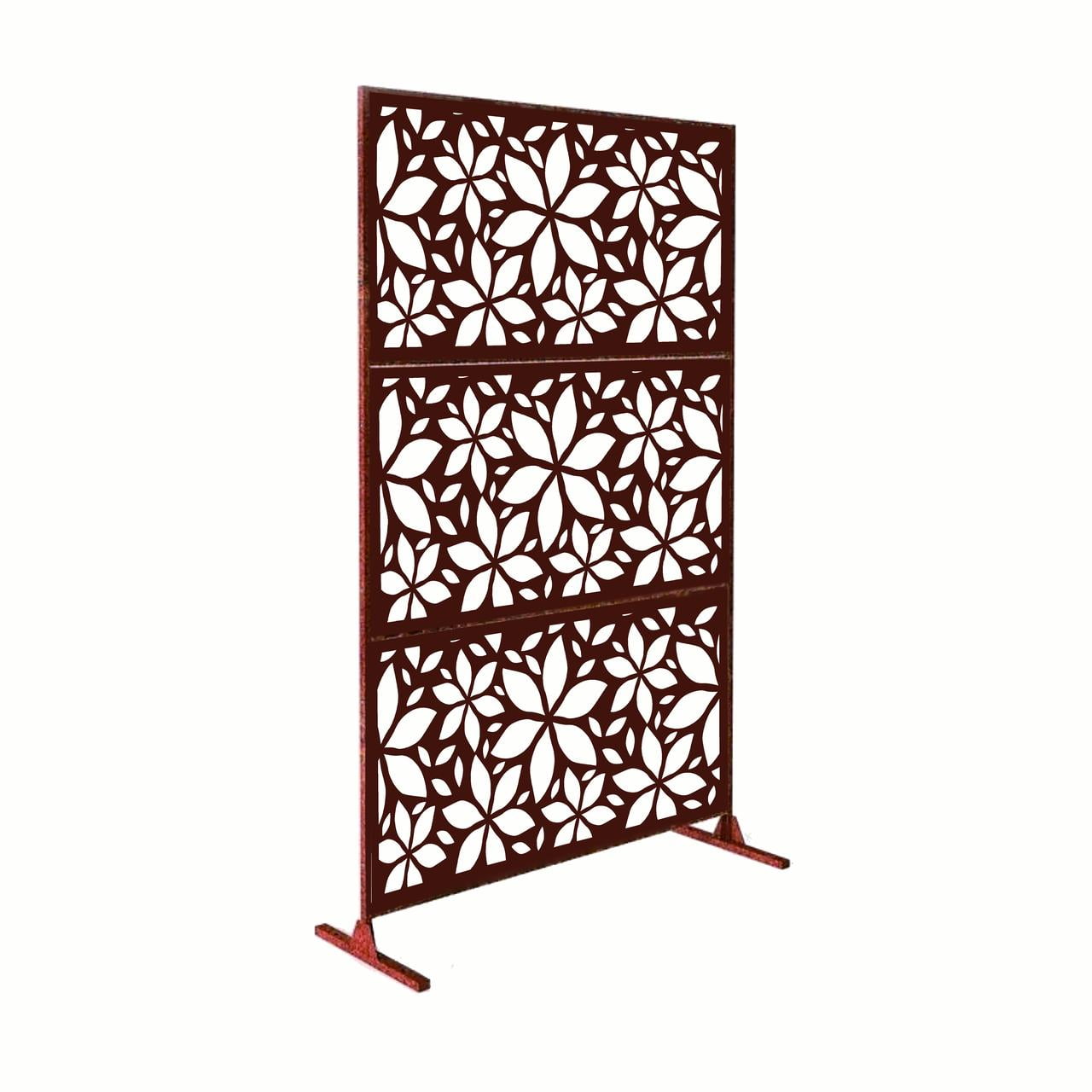 6' H x 4' W Laser Cut Metal Privacy Screen,Metal Privacy Screen Fence