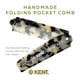 thumbnail image 3 of Peine de bolsillo KENT 82T TW hecho a mano para hombre con dientes finos, 3 of 8
